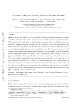 Policies for the Dynamic Traveling Maintainer Problem with Alerts