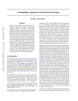 A Probabilistic Approach to Neural Network Pruning