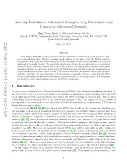 Anomaly Detection of Adversarial Examples using Class-conditional
  Generative Adversarial Networks