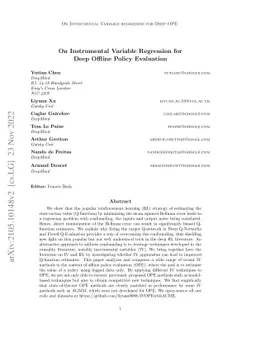 On Instrumental Variable Regression for Deep Offline Policy Evaluation