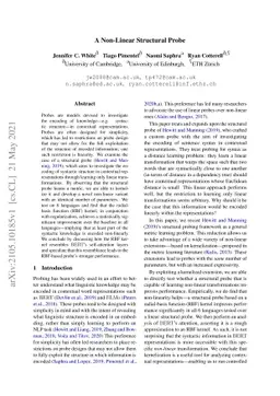 A Non-Linear Structural Probe