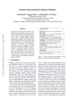 Semantic Representation for Dialogue Modeling