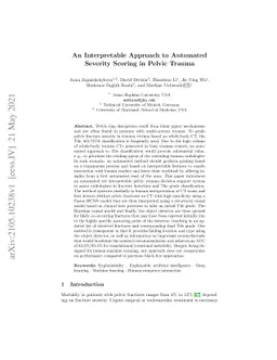An Interpretable Approach to Automated Severity Scoring in Pelvic Trauma