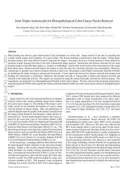 Joint Triplet Autoencoder for Histopathological Colon Cancer Nuclei
  Retrieval