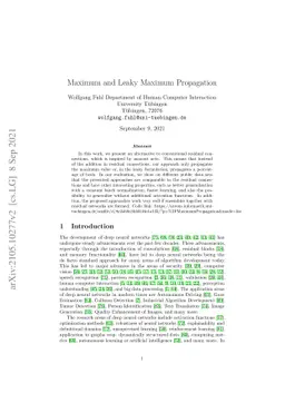 Maximum and Leaky Maximum Propagation
