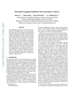 Pretrained Language Models for Text Generation: A Survey