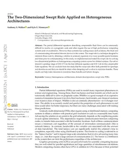 The Two-Dimensional Swept Rule Applied on Heterogeneous Architectures