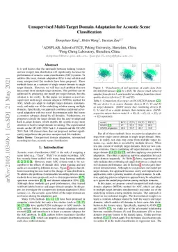 Unsupervised Multi-Target Domain Adaptation for Acoustic Scene
  Classification
