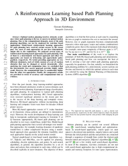 A Reinforcement Learning based Path Planning Approach in 3D Environment