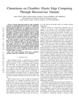 Chameleons on Cloudlets: Elastic Edge Computing Through Microservice
  Variants