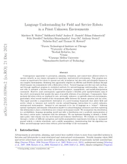 Language Understanding for Field and Service Robots in a Priori Unknown
  Environments