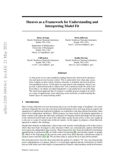 Sheaves as a Framework for Understanding and Interpreting Model Fit