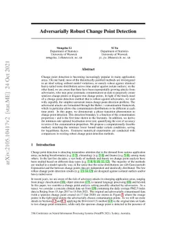 Adversarially robust change point detection
