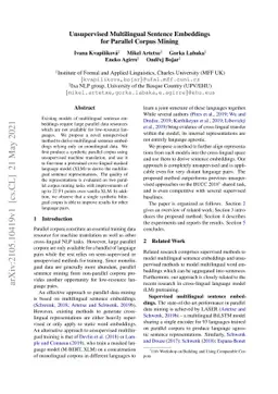 Unsupervised Multilingual Sentence Embeddings for Parallel Corpus Mining