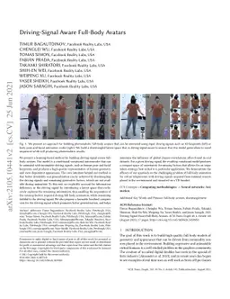 Driving-Signal Aware Full-Body Avatars