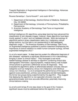 Towards Realization of Augmented Intelligence in Dermatology: Advances
  and Future Directions