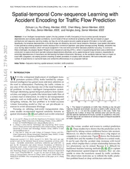 Spatial-temporal Conv-sequence Learning with Accident Encoding for
  Traffic Flow Prediction