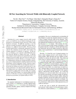 BCNet: Searching for Network Width with Bilaterally Coupled Network