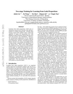 Two-stage Training for Learning from Label Proportions
