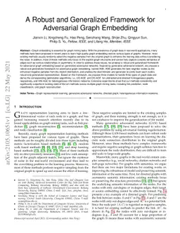 A Robust and Generalized Framework for Adversarial Graph Embedding