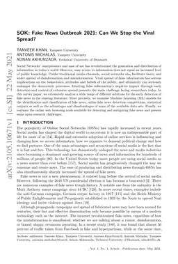 SOK: Fake News Outbreak 2021: Can We Stop the Viral Spread?