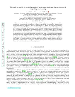 Photonic neural field on a silicon chip: large-scale, high-speed
  neuro-inspired computing and sensing