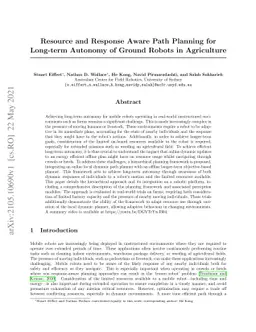 Resource and Response Aware Path Planning for Long-term Autonomy of
  Ground Robots in Agriculture
