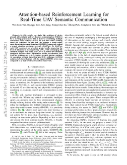Attention-based Reinforcement Learning for Real-Time UAV Semantic
  Communication
