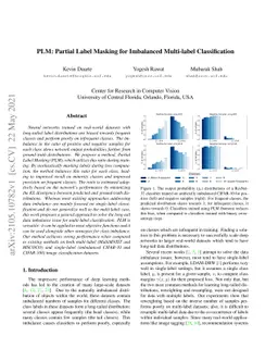 PLM: Partial Label Masking for Imbalanced Multi-label Classification