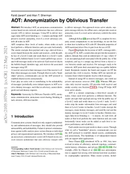 AOT: Anonymization by Oblivious Transfer