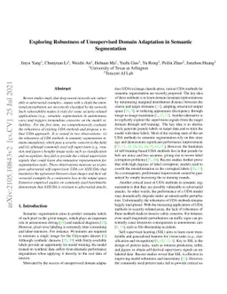 Exploring Robustness of Unsupervised Domain Adaptation in Semantic
  Segmentation