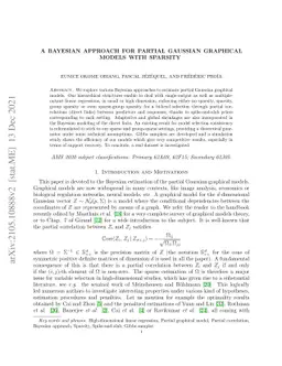 A Bayesian approach for partial Gaussian graphical models with sparsity