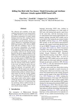 Killing One Bird with Two Stones: Model Extraction and Attribute
  Inference Attacks against BERT-based APIs