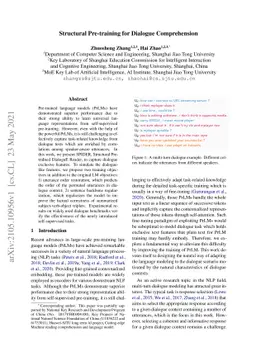 Structural Pre-training for Dialogue Comprehension
