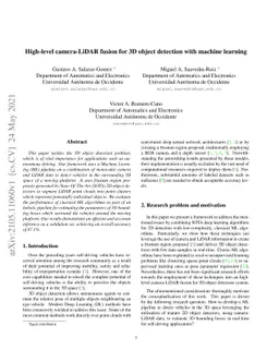 High-level camera-LiDAR fusion for 3D object detection with machine
  learning