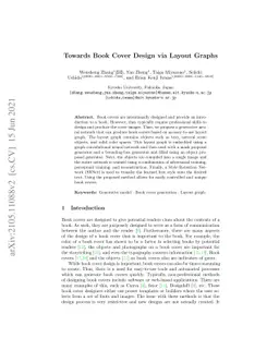 Towards Book Cover Design via Layout Graphs
