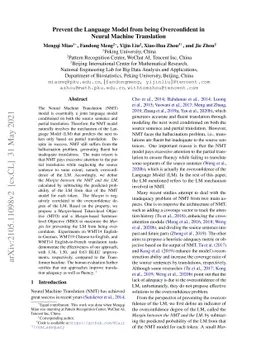 Prevent the Language Model from being Overconfident in Neural Machine
  Translation