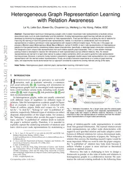 Heterogeneous Graph Representation Learning with Relation Awareness