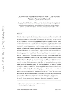 Unsupervised Video Summarization with a Convolutional Attentive
  Adversarial Network