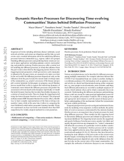 Dynamic Hawkes Processes for Discovering Time-evolving Communities'
  States behind Diffusion Processes