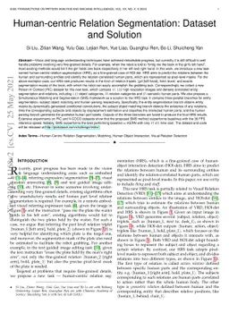 Human-centric Relation Segmentation: Dataset and Solution