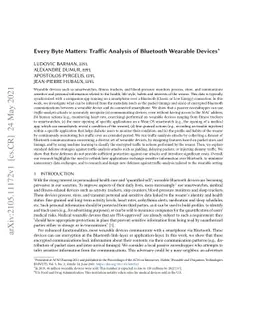 Every Byte Matters: Traffic Analysis of Bluetooth Wearable Devices