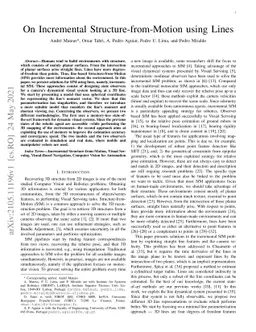 On Incremental Structure-from-Motion using Lines