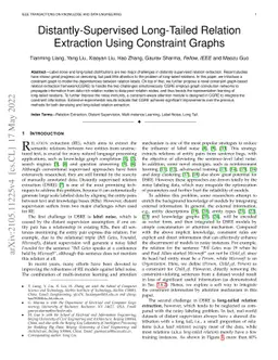 Distantly-Supervised Long-Tailed Relation Extraction Using Constraint
  Graphs