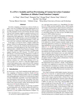 FaaSNet: Scalable and Fast Provisioning of Custom Serverless Container
  Runtimes at Alibaba Cloud Function Compute