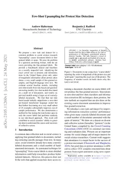Few-Shot Upsampling for Protest Size Detection