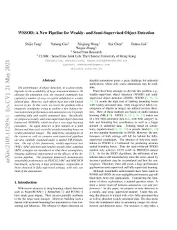 WSSOD: A New Pipeline for Weakly- and Semi-Supervised Object Detection