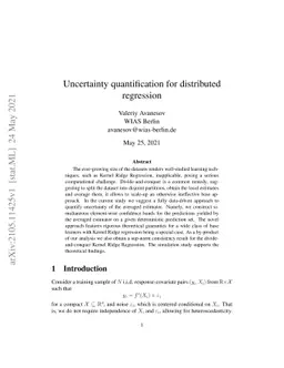 Uncertainty quantification for distributed regression