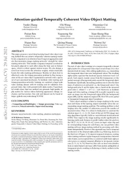 Attention-guided Temporally Coherent Video Object Matting