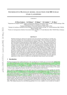 Informative Bayesian model selection for RR Lyrae star classifiers